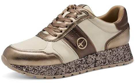 Tamaris Baskets Basses pour Femme Champagne Glam 36 EU, Champagne Glam, 36 EU