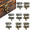 BDEPSTR 8 Pcs Verrous vintage antique gaufrage Moraillon Loquet Serrure Fermoir avec vis pour décoratifs Cabinet armoire Boîte à bijoux boîte valise ou meuble-Cuivre