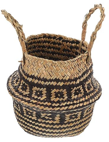 ibasenice Panier Plante Ronde Tressé Panier Fleurs Décoratif Maison Intérieur Maison