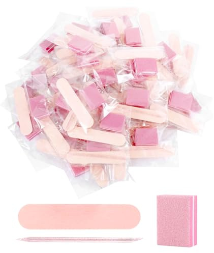 VelvetGlow Juego de manicuría desechable de 20 piezas, kit de uñas empaquetado individualmente, set de manicura con mini lima de uñas, mini pulidor para uñas, palito para uñas para salón y hogar