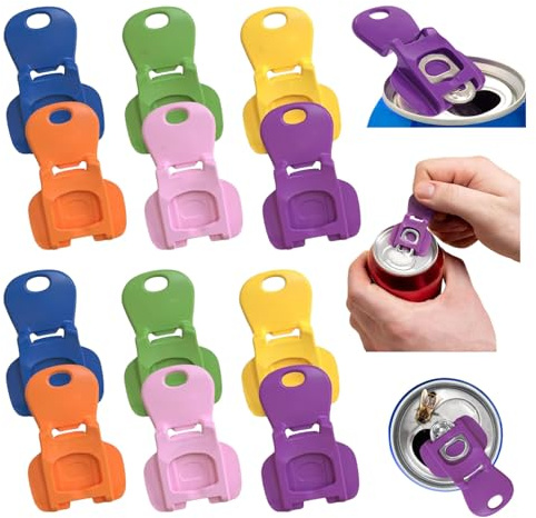 12 Piezas Abrelatas De Latas Pop, Abrelatas Y Cubierta Coloridos, Tapa Latas Refresco, Manual De Cerveza Cubre, Abridor, Portátil, Bebida, Para Coca Soda Pop Cola, Boissons