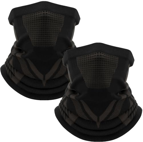 LUROON Scaldacollo Invernale Termico Moto, 1/2 Pezzi Passamontagna Fasce Caldo Ciclismo Motociclismo per Inverno Sottocasco Multifunzionale Uomo Donna Unisex per Moto Ciclismo Sci