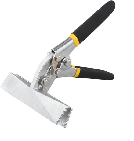 Honseadek Alicates de doblez de chapa con la mandíbula plana ancha de los 75Mm, soldadora de la mano del acero del vanadio del cromo para la soldadura, las puertas y la construcción del techo (D)