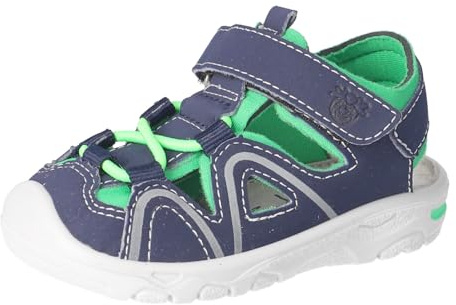 RICOSTA Gary Girls' and Boys' Sandals for Learning to Walk In, Width: Medium, Washable, Nautic Neon Green 170, 8.5 UK Child
