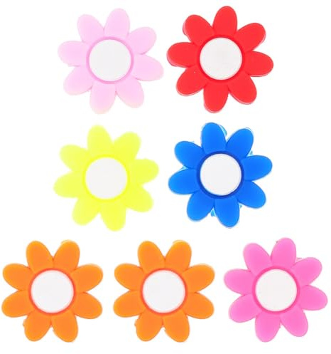 FOMIYES Ammortizzatori per Racchetta da Tennis in Silicone a Forma di Fiore, Set da 7 Pezzi, Smorzatori di Vibrazioni per Tennis, Accessori Antishock per Migliorare Colore Colore Casuale