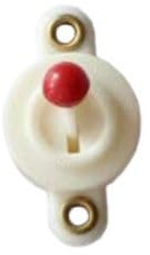 Kippschalter rund weiß, Schalter rot, 3er Pack