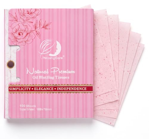 Large Face Oil Blotting Sheets – 1pk/100 Makeup Friendly – High Absorbency