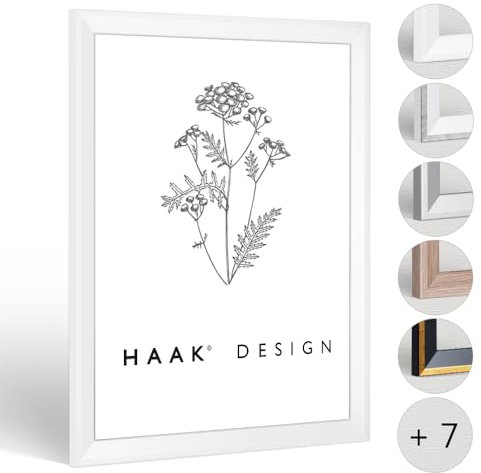 Haak Bilderrahmen RICO schmal mit Acrylglas 84x118,8cm (DIN A0) Weiß (matt)