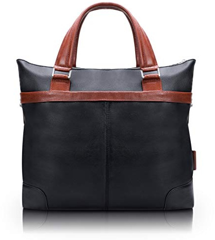 McKLEIN 15 Leather, Two-Tone, Laptop & Tablet Briefcase- EASTWARD- Black
