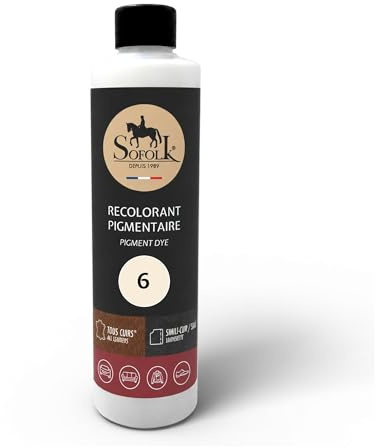 Sofolk - Peinture Cuir/Simili-Cuir - Recoloration pour Cuir Abimé, Rayé, Giffré, Décoloré - Volant de Voiture, Siège Auto, Canapé, Chaussure, Veste et Vêtements (125ml, 06-BLANC CASSE)