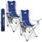 Voyager 2 Pack Premium Outdoor Camping Chair Set, 120kg Capacity, 3.3kg Per Chair, Waterproof & Foldable with Cup Holder & Side Pockets - Ideal for Garden, Fishing, Picnic, Camping & Travel Comfort