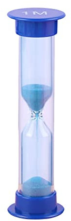BOKIOESDE 1 pièces/ensemble sablier 30S/1/2/3/5/10Minutes sablier sable horloge bureau ornement enfants école bureau décoration sablier, Bleu, 1 minute