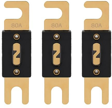 VEXUNGA ANL Säkring 80A ANL-80 Bladsäkringar 80 Ampere 32VDC för Säkringar för bilstereovideosystem (paket med 3)