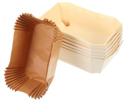 OKUMEYR 6 Pièces boîte de pain grillé gâteaux au fromage pain vague pain cuire mini plats de cuisson pour le four moules à pâtisserie moules à pain plaque à pâtisserie boite en bois poêle