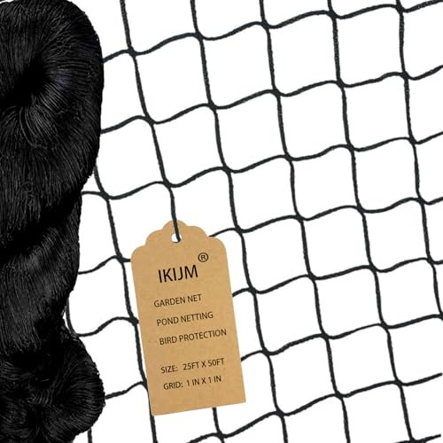 Bird Netting for Chicken Coop - Poultry Netting Heavy Duty Mesh Garden Net for Blueberry Bushes Fruit Tree Chicken Coop Roof Hawk Proof (25x50ft)