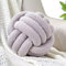 Neegaurd Rund Knotenkissen Grau, 28cm Ball Dekokissen, Boucle Knoten Zierkissen Aesthetic Sofakissen aus Lamm Samt, Bett Deko Kissen Runden für Kind Schlafzimmer