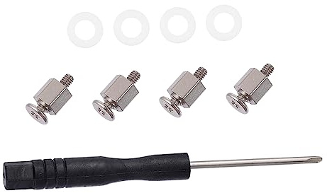Mikikit Stainless Steel 2 SSD Mounting Screw Kit for Computer and Game Console Installation, Professional Motherboard Standoff Screws That Do Not Deform, Silver