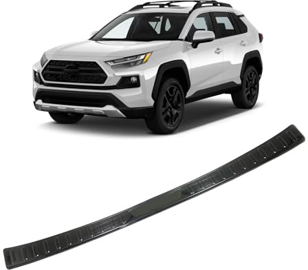Luyhok Protezione per paraurti posteriore in acciaio inox per Toyota RAV4 2020-2024, accessori per portellone posteriore dell'auto, protezione contro gli urti (nero)