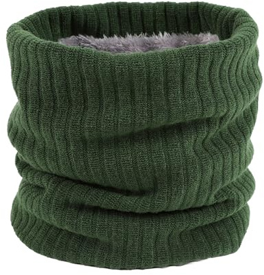 HGDGears Fleece Neck Warmer Thermal Knitted Snood Men Scarf for Women | Windproof Snoods Thick Winter Cold Weather Knitted Circle Scarf for Outdoor Sports