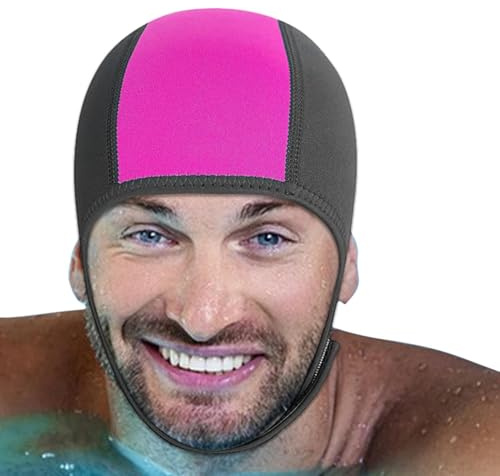Bonnet de bain pour femme – Construction flexible en néoprène de qualité supérieure, design léger réglable, confortable isolation thermique, accessoire de plongée pour les aventures aquatiques |