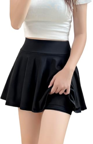 Alexis Leroy Falda Pompón para Mujer con Bolsillos y Shorts Incorporados – Mini Dalda de Vuelo, Efecto Tipazo, Antideslizante, para Salir, Fiesta o Diario