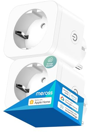 Meross Enchufe Inteligente 16A con Monitoreo Energético - Pack de 2