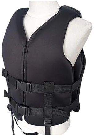 Chaleco de Kayak Comodidad y sujeción Todo el día organización optimizada río con Tejido Nylon para Trucha Río Corriente Pesca Mosca Uso(Black,S)