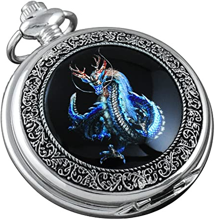 VIGOROSO Pocket Watches for Men Cool Watch Dragon Gifts for Men/Women/Boys/Girls Year of Dragon Boy Gift Ideas