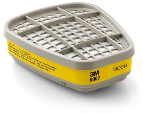 3M 50051131070474 Organic Vapor/Acid Gas Cartridge 6003 (Pack of 2)