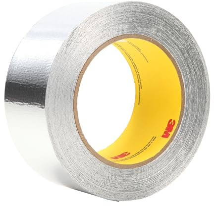 3M 85641 Aluminum Foil Tape, 2 In x 60 yd 4.6 mil, 425, Aluminum Foil, Silver