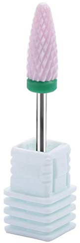 Punte per frese in Ceramica per Chiodi, 5 Tipi di cilindri Professionali in Ceramica Forma di smerigliatrice Trapano per Unghie Punta di smerigliatura Testa di smerigliatura Accessori per frese(23st)