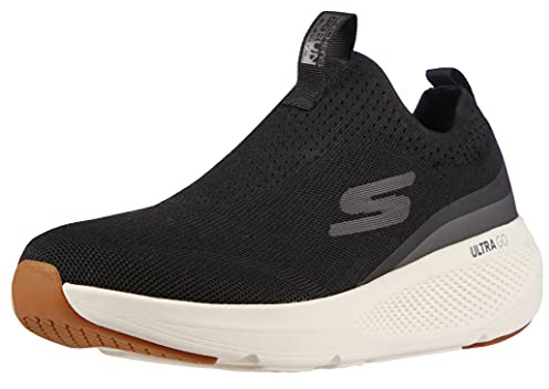 Skechers GOrun Elevate-Athletic Slip-on Workout Running Shoe Sneaker with Cushioning, Scarpe da Ginnastica Uomo, Nero e Bianco, 43 EU