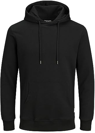 JACK & JONES herr Tröja jjebasic sweat hood noos, svart, S