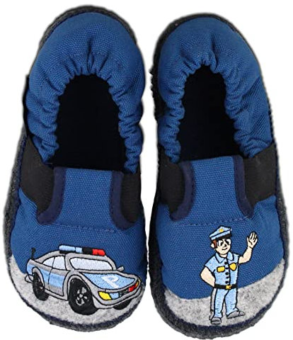 Beck Mädchen Polizei Hüttenschuhe, Blau, 30 EU