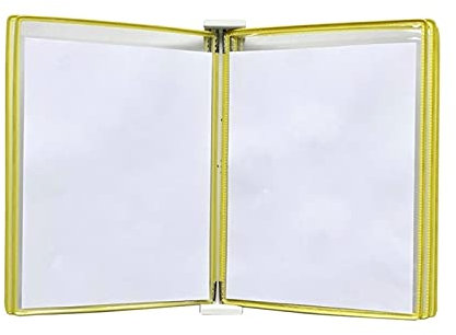 An der Wand befestigter Aktenhalter, hängender Wandaktenorganisator, Akten-A3-Display-Wandordner -, A3 [16,53 Zoll × 11,69 Zoll] 10 Taschen (Farbe: Rot, Größe: 17,7 × 13 × 2 Zoll) ( Color : Giallo , S