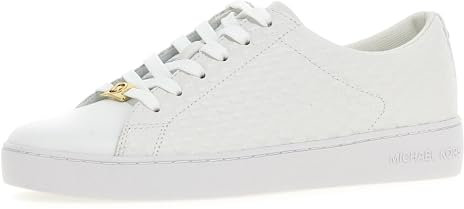 MICHAEL KORS Damen Keaton LACE UP Sneaker, Optic White, 41 EU