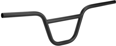 BICYCGEAR 22.2 BMX Bike Handlebar 670mm, 160mm High Rise Bicycle Handlebar 6° Backsweep 3° Upsweep Steel Riser Handle Bars for E Bike, Dirt Bike, Pit Bike, ATV, Mini MX bike, MTB, Fixie Gear, 7/8 inch