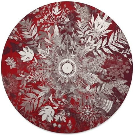 Rundes Strandtuch, Schneeflocken-Komplex, Illustration, bedruckte Reisedecke, personalisierte Decke, Yoga-Decke, Mikrofaser, Strandtuch, dicke Tischdecke, Unisex