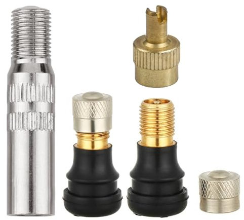 2 Stück Tubeless Ventil Ventilverlängerung set,Roller ZubehöR,Tublessventiel,Ventilverlängerung E Scooter Adapter,Tubeless Ventile für Xiaomi Serien/Ninebot Max G30/Segway Mini/Mi3/Trittbrett Vmax Vx2