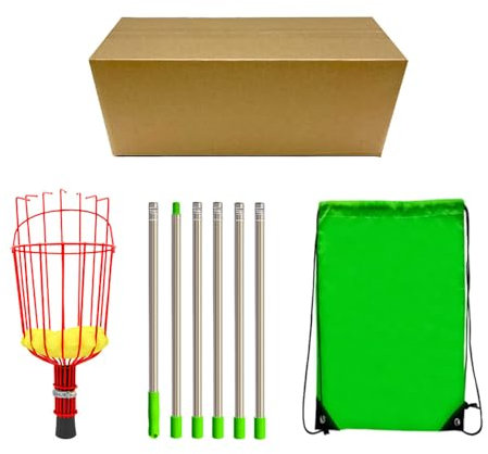 Cueilleurs de fruits polyvalents et extensibles avec poignée confortable, assemblage facile pour une collecte efficace des fruits