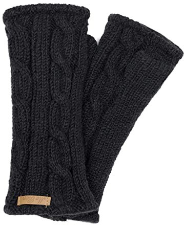 McRon Damen Gestrickte Pulswärmer Emily Schwarz 83