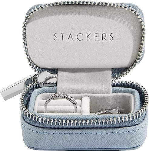Stackers Dusky Blue Petite Travel Jewellery Box