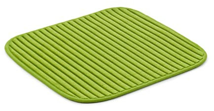 Gözze - Rutschfester Weicher Badeteppich, 100% Polyester, 50 x 45 cm - Dunkelgrün