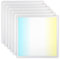 LUXULA 6x LED Panel 62x62cm, 3000K, 4000K, 6000K CCT einstellbar, 36W, 3600lm, Deckenlampe mit 230V Netzteil - LED Bürolampe für Rasterdecken, Rasterleuchte, Bürobeleuchtung