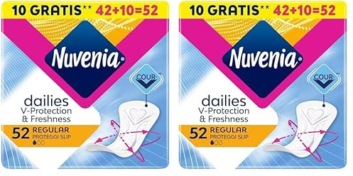 Nuvenia - Proteggi Slip Anatomici Stesi Freschezza Quotidiana - Massimo Comfort e Protezione - Confezione da 104 Salva Slip