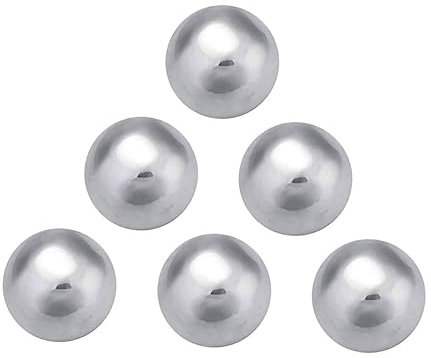 Alipis Stainless Steel Whiskey Ice Stones Set, 6 Round Wine Cooling Blocks, Food-Safe 304 Stainless Steel, Fast-Freezing Beverage Chillers for Whisky and Wine Cooling