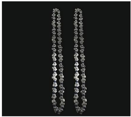 AOIUU Mini chaîne de tronçonneuse 8 pouces 1/4 45 nœuds 22 couteaux Scie électrique Mini tronçonneuse Lame de scie forestière Chaîne d'élagage(2pcs 8-inch Chain)