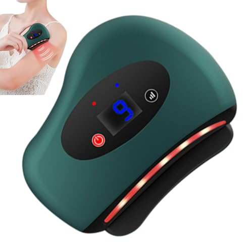 Masajeador eléctrico Gua Sha con función de calor | Rascador eléctrico para pies | Rascador muscular 4 en 1 para piernas, cuello y espalda, relajación de los profundos, recuperación deportiva p