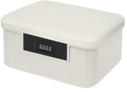 BUERPINKING 2 våningar låsbar låda, medicinlåda av ABS, medicinförvaring, medicinlåda, multifunktionell medicinlåda, förvaringslåda (vit, 16 l)