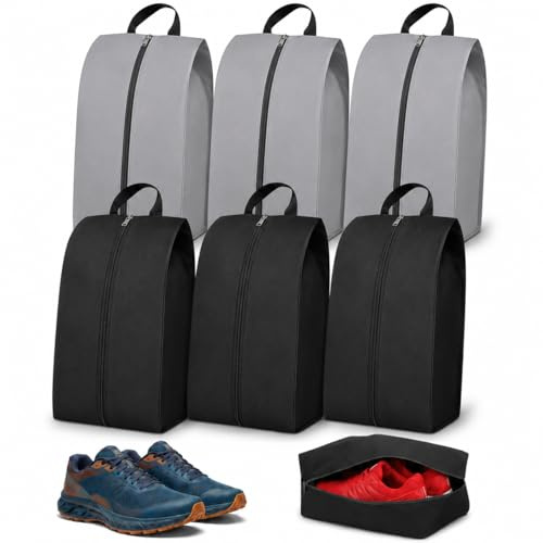 sitengjun 6 Pièces Sac à Chaussures Voyage Imperméable Anti-Poussière Sac Chaussures Voyage Portable Accessoires de Voyages à Fermeture éclair, adaptées à Une Utilisation à la Maison et en Voyage,